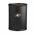 Collegiate Logo Oval Metal Fire Retardant 13 Qt. Wastebasket - Georgia